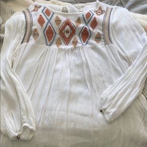 gauzy embroidered top